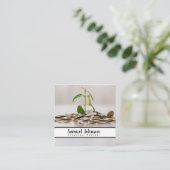 Financieel Planner Accountant Vermogensbeheer Vierkante Visitekaartje (Staand voorkant)