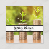 Financieel Planner Accountant Vermogensbeheer Vierkante Visitekaartje (Voorkant)