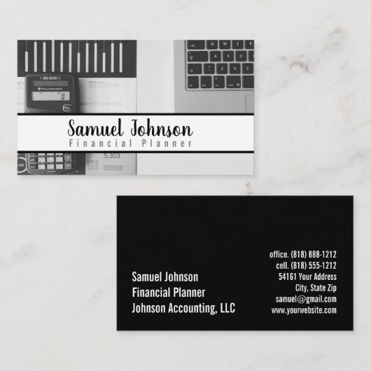 Financieel Planner Accountant Vermogensbeheer Visitekaartje (Voorkant / Achterkant)