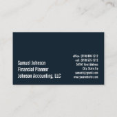 Financieel Planner Accountant Vermogensbeheer Visitekaartje (Achterkant)