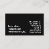 Financieel Planner Accountant Vermogensbeheer Visitekaartje (Achterkant)