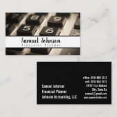 Financieel Planner Accountant Vermogensbeheer Visitekaartje (Voorkant / Achterkant)