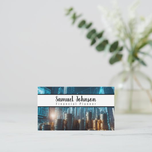 Financieel Planner Accountant Vermogensbeheer Visitekaartje (Staand voorkant)