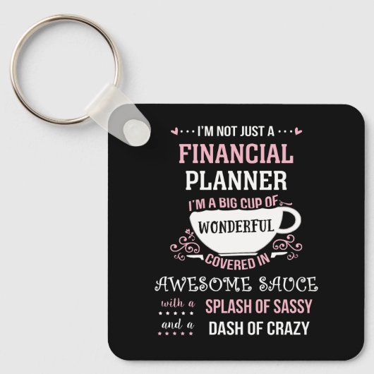 Financieel Planner Prachtig Geweldige Sassy Sleutelhanger (Voorkant)