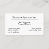 Financieel Planner Professionele Visitekaartjes (Voorkant)