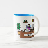 Financieel professional - aangepaste mok cartoon (Voorkant rechts)