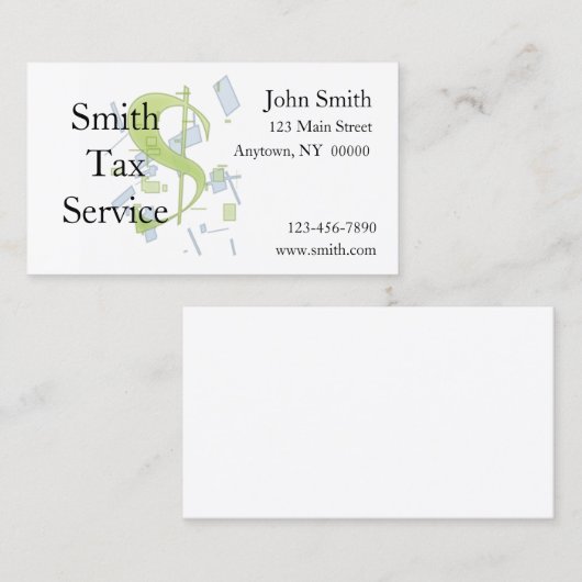 Financieel Visitekaartje (Voorkant / Achterkant)