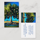 Financiële abundantie van geldbomen visitekaartje (Voorkant / Achterkant)