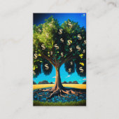 Financiële abundantie van geldbomen visitekaartje (Voorkant)