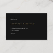 Financiële adviseur, gouden verfsplash visitekaartje (Achterkant)