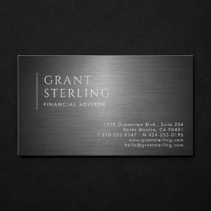 Financiële Adviseur Metallic Professional Visitekaartje
