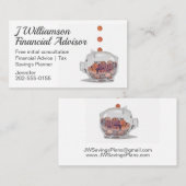 Financiële Adviseur Spaarboekaccountant Visitekaartje (Voorkant / Achterkant)