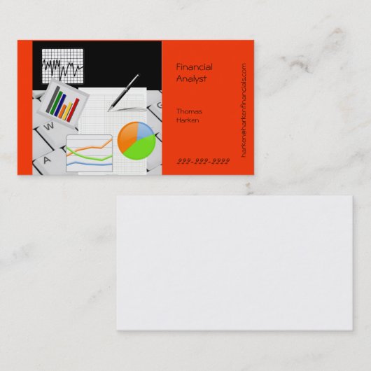 Financiële Analist Visitekaartje (Voorkant / Achterkant)