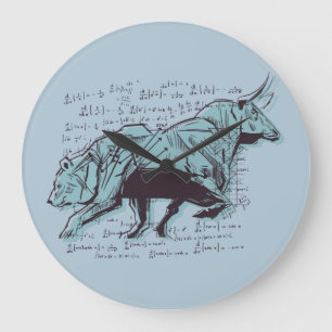 Financiële analyse van aandelenmarkten grote klok