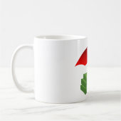 Financiële beveiliging met rode paraplu koffiemok (Links)