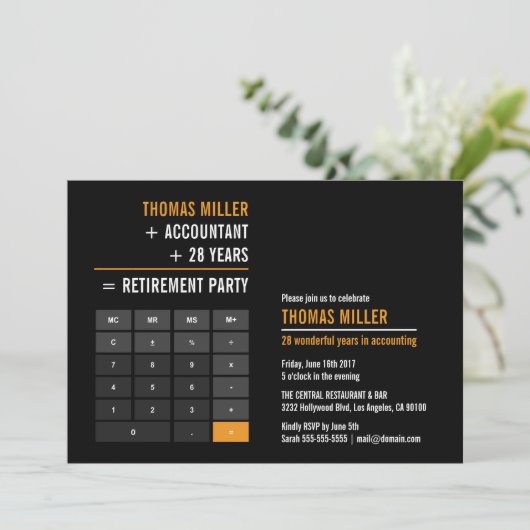 Financiële calculator Pensioenpartij Kaart (Staand voorkant)