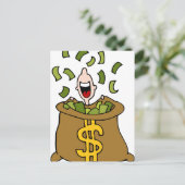 Financiële Cartoon in het nadeel Briefkaart (Staand voorkant)