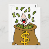 Financiële Cartoon in het nadeel Briefkaart (Voorkant / Achterkant)