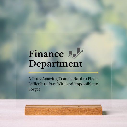 financiële dienst acryl bord (Neutraal)