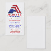 Financiële diensten_Boekhouding, boekhouding Visitekaartje (Voorkant / Achterkant)