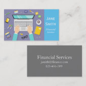 Financiële diensten, broker, financiële planner visitekaartje (Voorkant / Achterkant)
