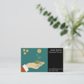 Financiële diensten, broker, financiële planner visitekaartje (Staand voorkant)