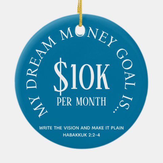  financiële doelstellingen keramisch ornament (Achterkant)