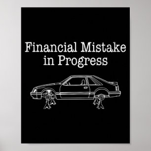 Financiële Fout in Uitvoering Grappige Automonteur Poster