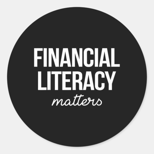 Financiële geletterdheid ronde sticker (Voorkant)