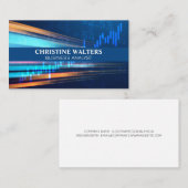 Financiële grafiek | aandelen nummers | data infor visitekaartje (Voorkant / Achterkant)