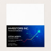 Financiële grafiek en cijfers visitekaartje (Buitenkant ongevouwen)