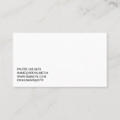 financiële grafiek | gelddata-analist visitekaartje (Achterkant)