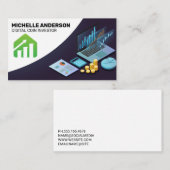 financiële grafiek | gelddata-analist visitekaartje (Voorkant / Achterkant)