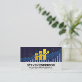 Financiële grafiek | Grafiek Grafiek voor aandelen Visitekaartje (Staand voorkant)