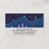 Financiële grafiek | Grafiek Grafiek voor aandelen Visitekaartje (Achterkant)