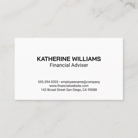 financiële grafiek | Stapel geld Visitekaartje (Achterkant)