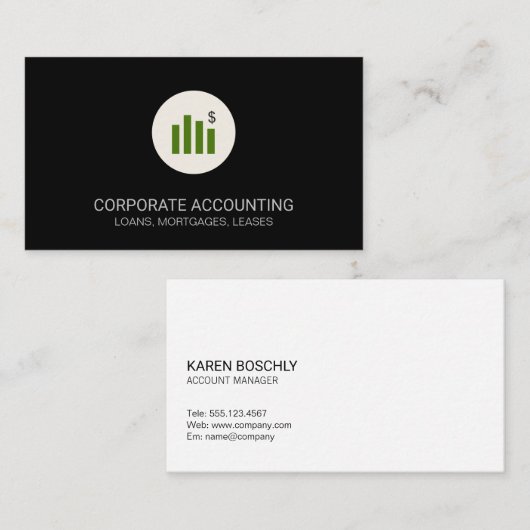 Financiële grafiek visitekaartje (Voorkant / Achterkant)