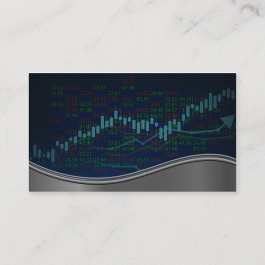 Financiële grafiek | Visitekaartje QR-code (Achterkant)