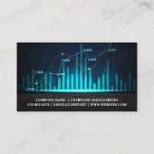Financiële grafiek | Voorraadnummers | Data Analys Visitekaartje (Achterkant)