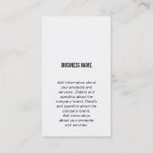 Financiële grafiek | Wereldkaart Visitekaartje (Achterkant)