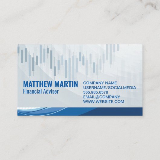 Financiële grafiek | Zeilschip logo Visitekaartje (Achterkant)