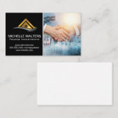 Financiële grafieken | bezit | Handen schudden Visitekaartje (Voorkant / Achterkant)