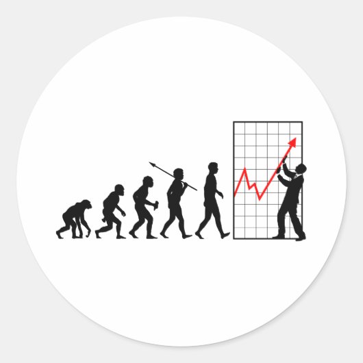 Financiële handelaar ronde sticker (Voorkant)
