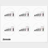 Financiële handelaar ronde sticker (Vel)