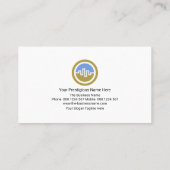 Financiële index aandelenbeurs Grafiek geldmarkt Visitekaartje (Achterkant)