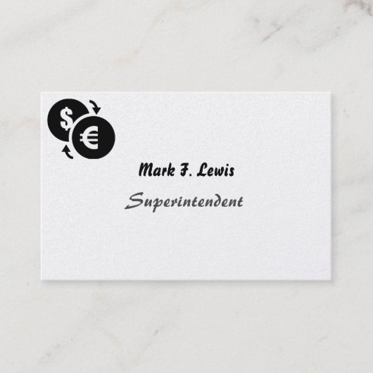 Financiële Instelling Leidinggevend Executive Prem Visitekaartje (Voorkant)