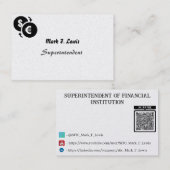 Financiële Instelling Leidinggevend Executive Prem Visitekaartje (Voorkant / Achterkant)