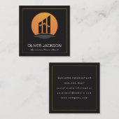 Financiële Logo | Ondernemend Vierkante Visitekaartje (Voorkant / Achterkant)
