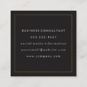 Financiële Logo | Ondernemend Vierkante Visitekaartje (Achterkant)