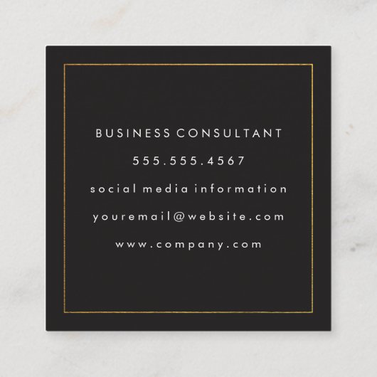 Financiële Logo | Ondernemend Vierkante Visitekaartje (Achterkant)